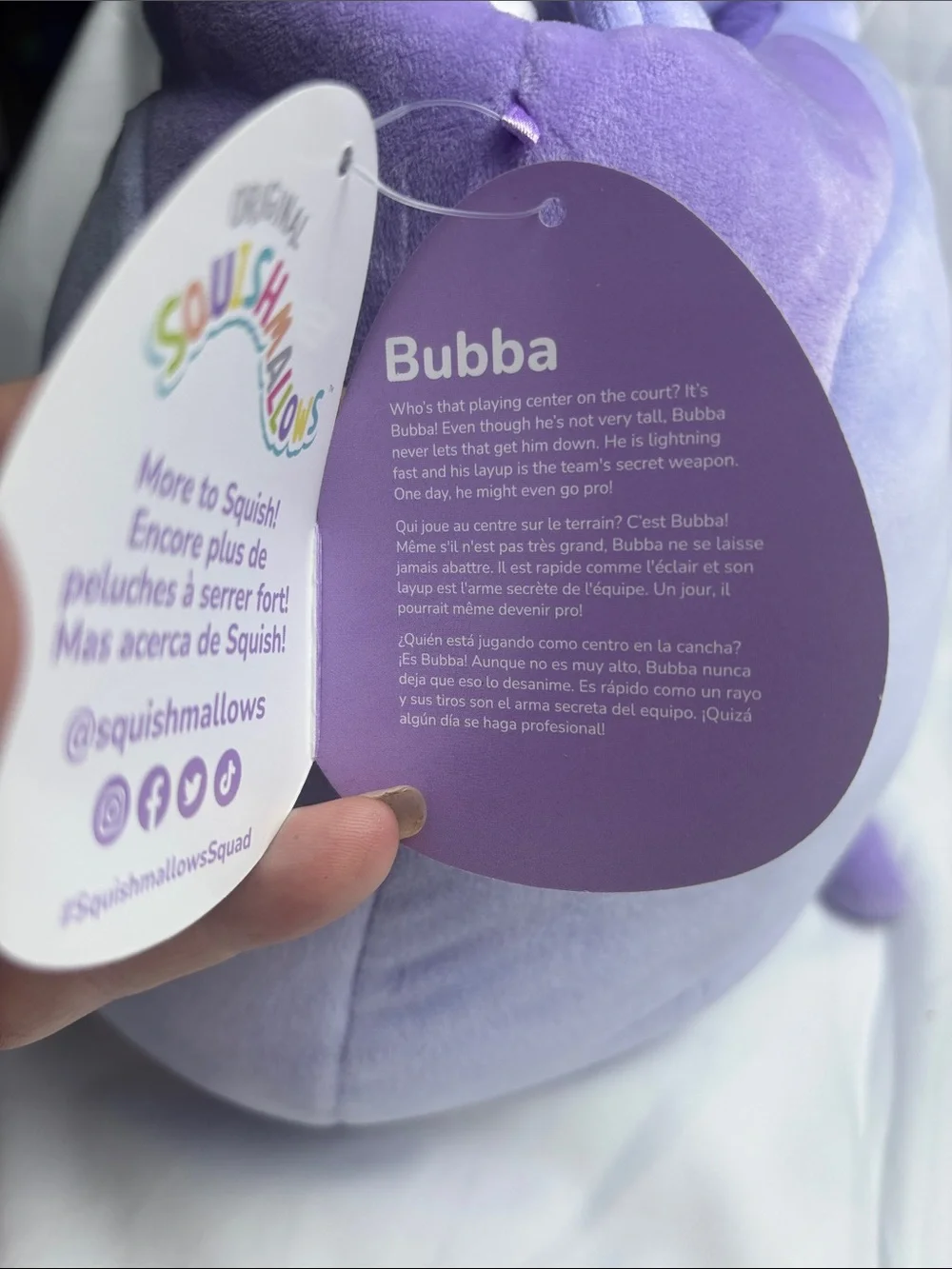 BNWT Bubba the Cow Squishmallows Easter Basket 10”